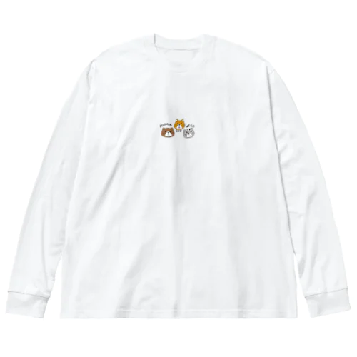 くま・いぬ・ねこ　光風霽月 Big Long Sleeve T-Shirt