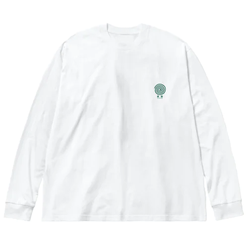 緊張してます。 胸ワンポイント Big Long Sleeve T-Shirt