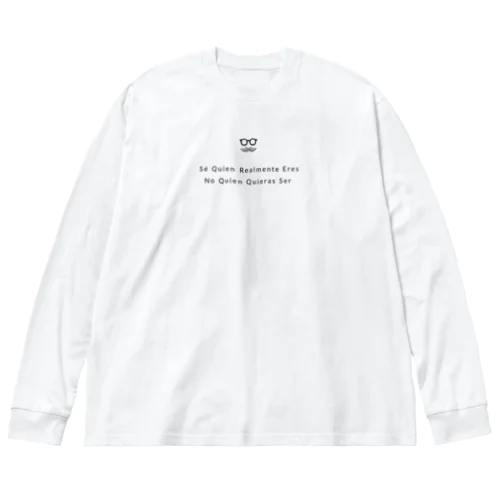 シンプルおひげ。 ビッグシルエットロングスリーブTシャツ