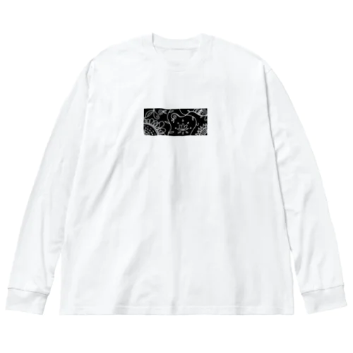 アジアン風モノクロ Big Long Sleeve T-Shirt