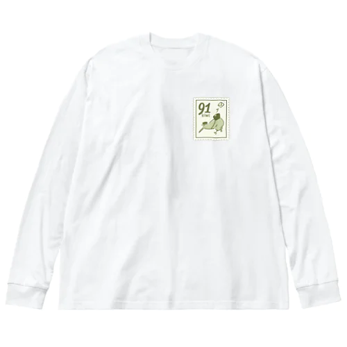 キーウィの切手 Big Long Sleeve T-Shirt