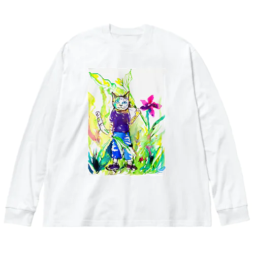 猫の少年 Big Long Sleeve T-Shirt