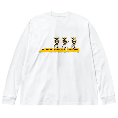 電車に乗るFumiFumi ビッグシルエットロングスリーブTシャツ