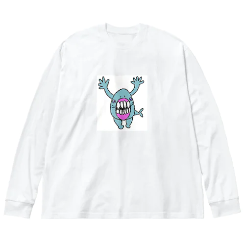 にげろ〜さめ様だぞぉ Big Long Sleeve T-Shirt