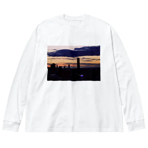 札幌の夕日 ビッグシルエットロングスリーブTシャツ