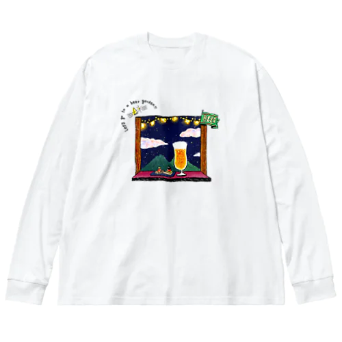 夜景を見ながら乾杯 Big Long Sleeve T-Shirt