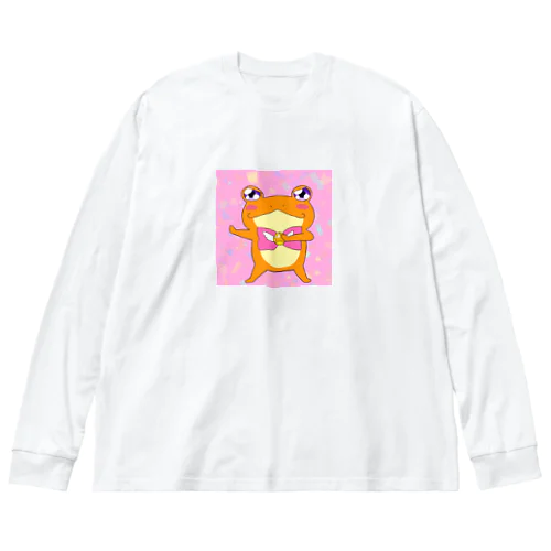 カエルの妖精ツナ缶背景あり Big Long Sleeve T-Shirt