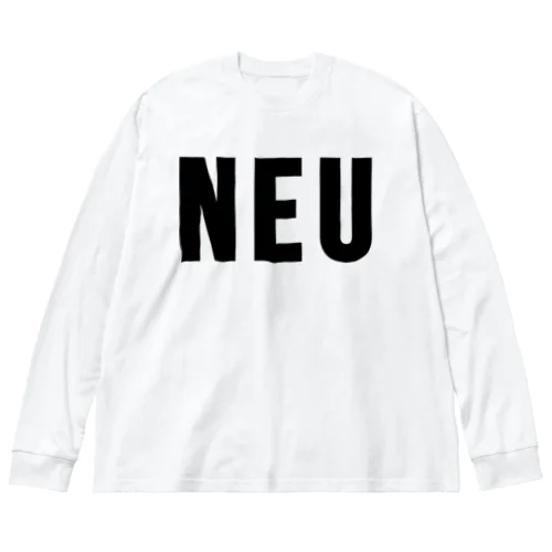 「NEU」（黒文字） ビッグシルエットロングスリーブTシャツ