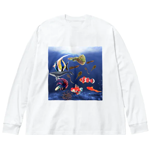 Marchan 海に行く Big Long Sleeve T-Shirt