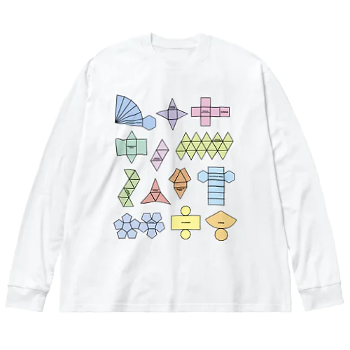 かあさん夜なべの展開図 Big Long Sleeve T-Shirt