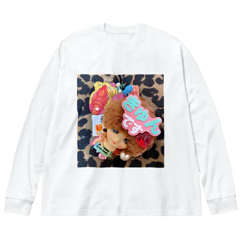 キュンです デコ ICカードケース柄 原宿 個性 Big Long Sleeve T-Shirt