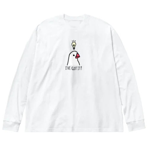 ひらめき文鳥 ビッグシルエットロングスリーブTシャツ