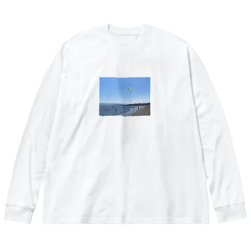 夏の海っていいよね ビッグシルエットロングスリーブTシャツ