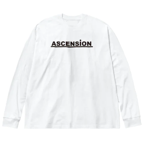 アセンション（ASCENSION）黒文字 ビッグシルエットロングスリーブTシャツ