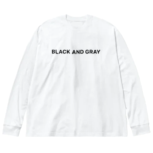 BLACK AND GRAY Big Long Sleeve T-Shirt