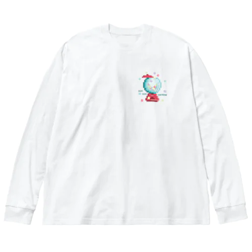 ワンポイント GUM GUM MACHINE ビッグシルエットロングスリーブTシャツ