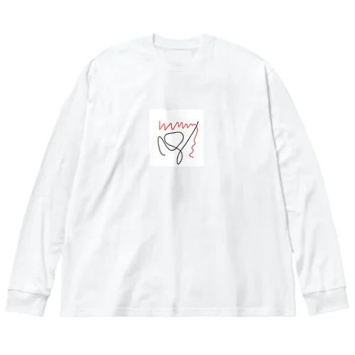 3秒で描き殴った二本の線 Big Long Sleeve T-Shirt