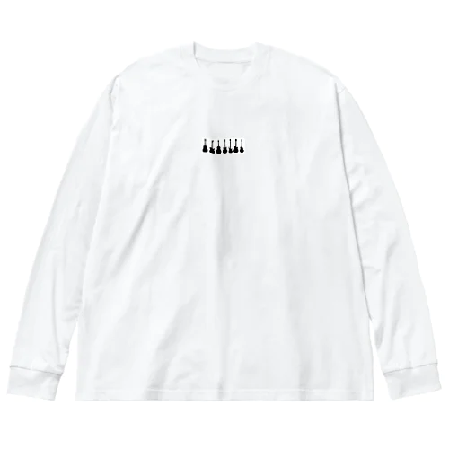 ギターシルエット『さまざま』 ビッグシルエットロングスリーブTシャツ