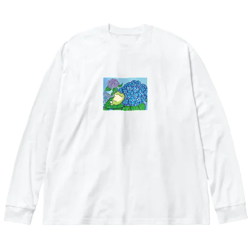 けろんと紫陽花 ビッグシルエットロングスリーブTシャツ