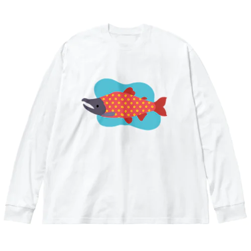 ベニザケドットくん Big Long Sleeve T-Shirt