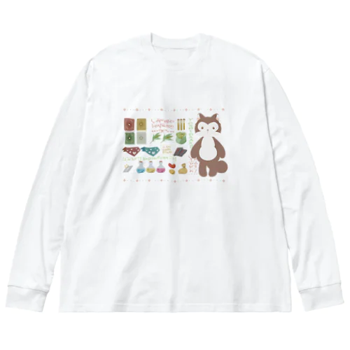 たぬき（やまきん） ビッグシルエットロングスリーブTシャツ