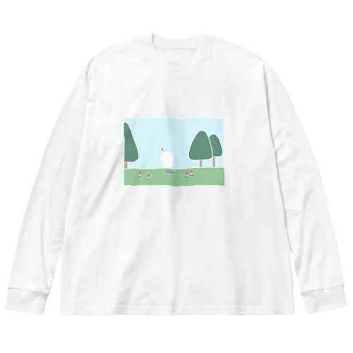 ボール遊びをするわんちゃん Big Long Sleeve T-Shirt