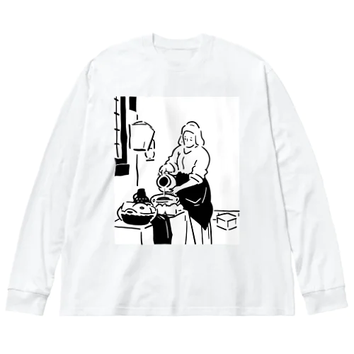 牛乳を注ぐ女 Big Long Sleeve T-Shirt