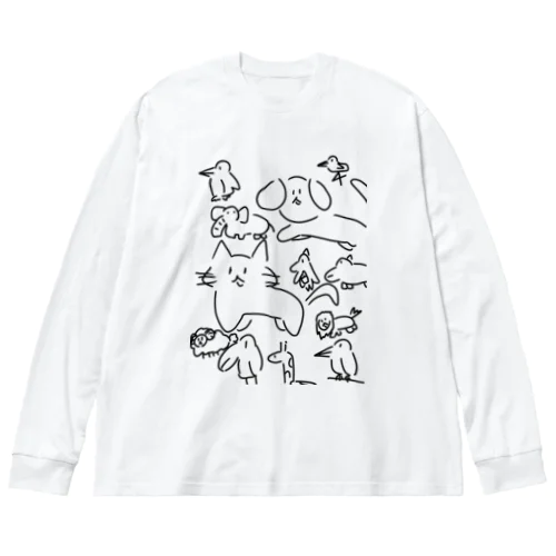 ゆかいでかわいいどうぶつさんたち！ Big Long Sleeve T-Shirt