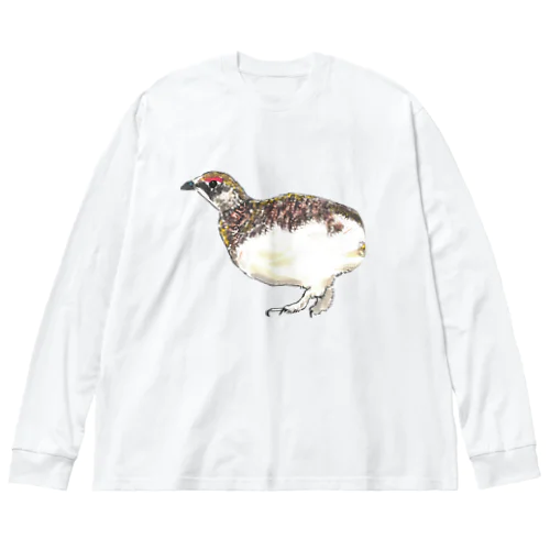 [森図鑑] 雷鳥のイラスト Big Long Sleeve T-Shirt