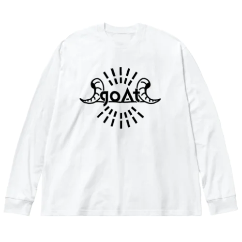 goAtオリジナルグッズ：ホワイト ビッグシルエットロングスリーブTシャツ