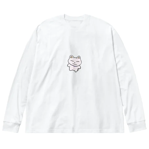 なんでもないねこ ビッグシルエットロングスリーブTシャツ