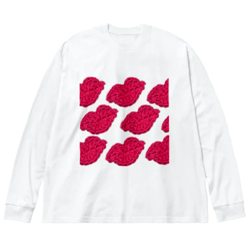 くちびる(大量) ビッグシルエットロングスリーブTシャツ