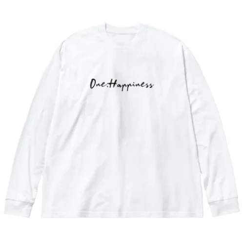 One:Happiness　ロゴデザイン ビッグシルエットロングスリーブTシャツ