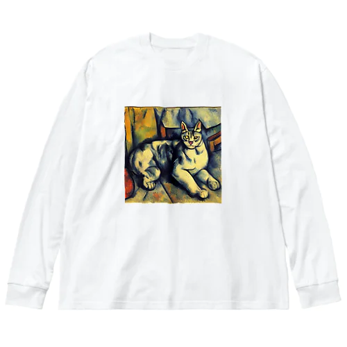 プロテイン飲みすぎ猫 Big Long Sleeve T-Shirt