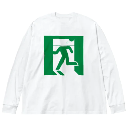 【ホラーな公共サイン】恐怖の非情口 Big Long Sleeve T-Shirt