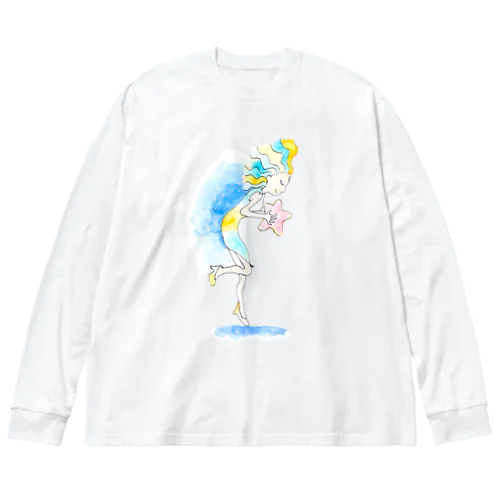 星を持つ女の子 Big Long Sleeve T-Shirt