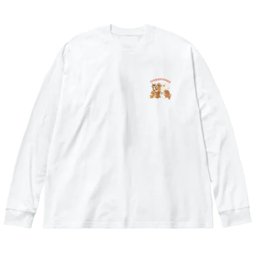 HADAKANBOなわんこ達 ビッグシルエットロングスリーブTシャツ