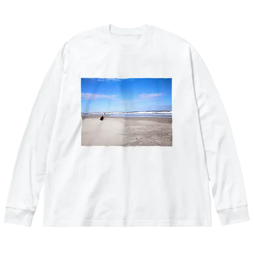 波打ち際 - Seaside - ビッグシルエットロングスリーブTシャツ