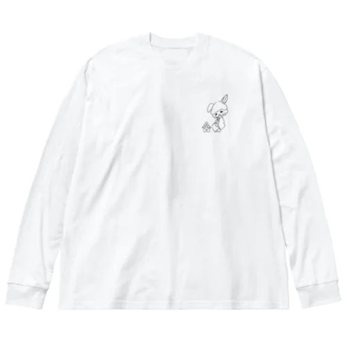 お月見うさ子ロンＴ ビッグシルエットロングスリーブTシャツ