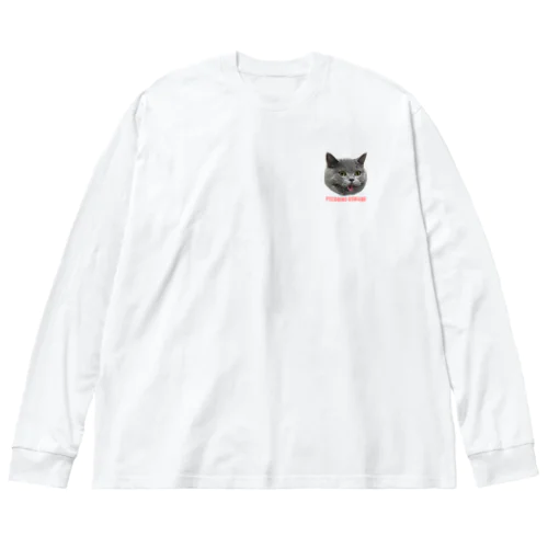 へそ天はらへりおぺこのロンT ビッグシルエットロングスリーブTシャツ