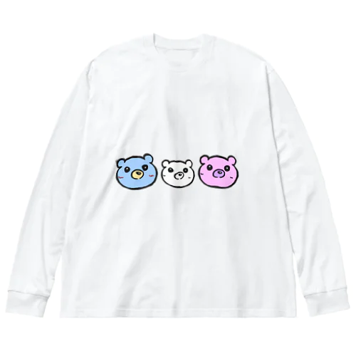 あにまるぷにーず「ぷにぐま」 Big Long Sleeve T-Shirt