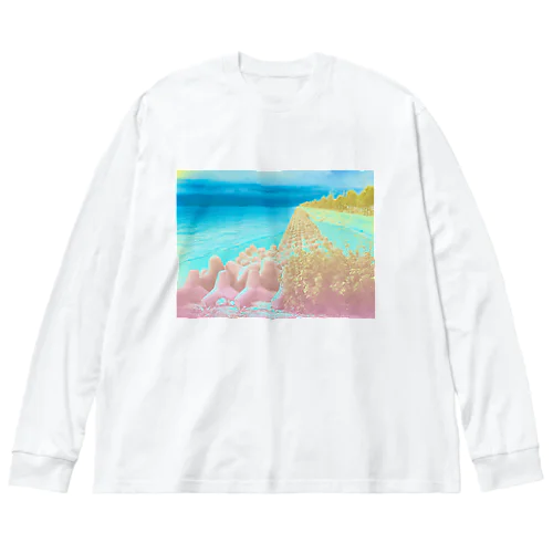 異界の海 ビッグシルエットロングスリーブTシャツ