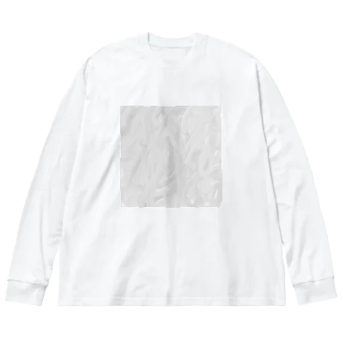 white paint ビッグシルエットロングスリーブTシャツ