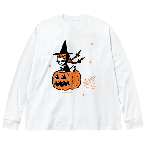 The Pumpkin Riding Witch ビッグシルエットロングスリーブTシャツ