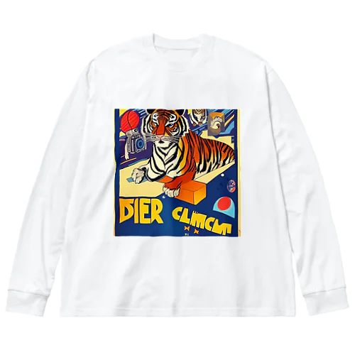 虎.tiger camera ビッグシルエットロングスリーブTシャツ