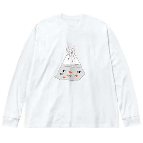 祭りデザイン「金魚すくい」 Big Long Sleeve T-Shirt