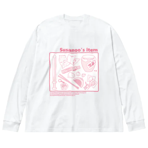 Susanoo's item (赤) Big Long Sleeve T-Shirt