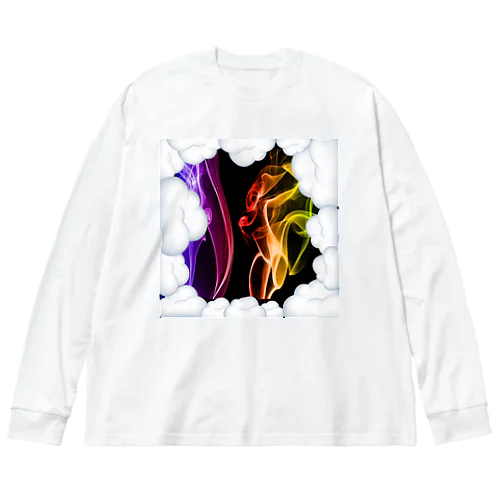 Rainbow and Cloud  Big Long Sleeve T-Shirt