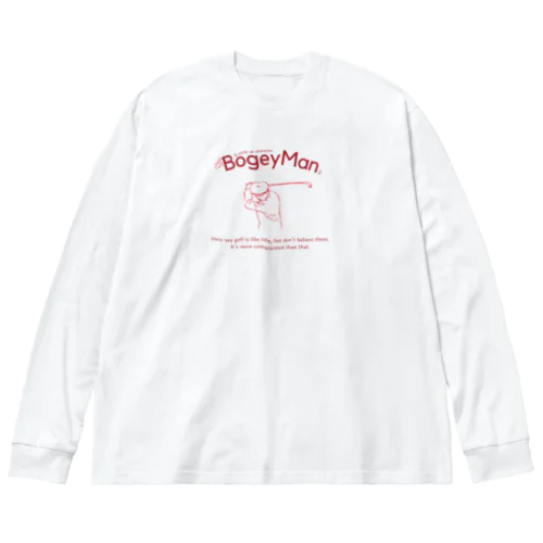 RED【the Bogey Man】 Big Long Sleeve T-Shirt