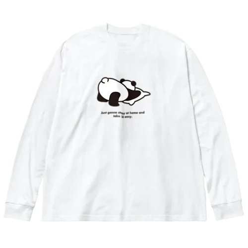 家でまったりパンダ ビッグシルエットロングスリーブTシャツ